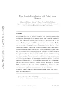 Deep Domain Generalization with Feature-norm Network