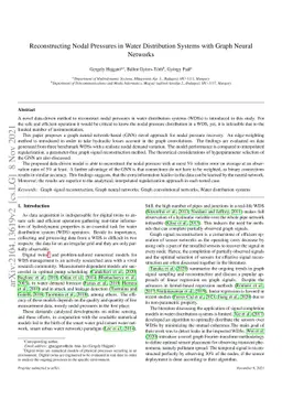 Reconstructing nodal pressures in water distribution systems with graph
  neural networks