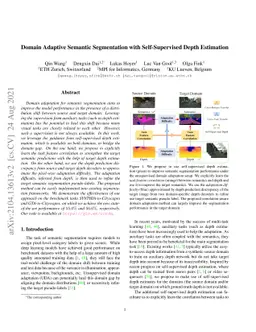 Domain Adaptive Semantic Segmentation with Self-Supervised Depth
  Estimation