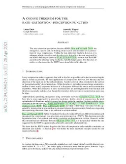A coding theorem for the rate-distortion-perception function