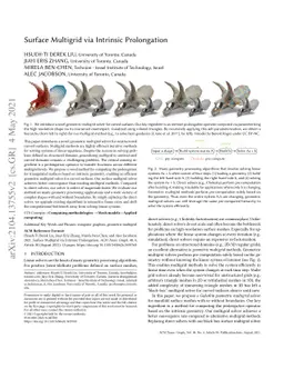 Surface Multigrid via Intrinsic Prolongation