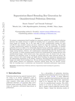 Segmentation-Based Bounding Box Generation for Omnidirectional
  Pedestrian Detection