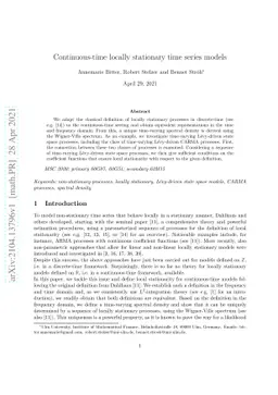 Continuous-time locally stationary time series models