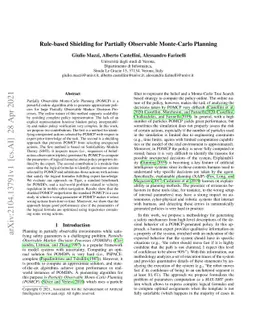 Rule-based Shielding for Partially Observable Monte-Carlo Planning