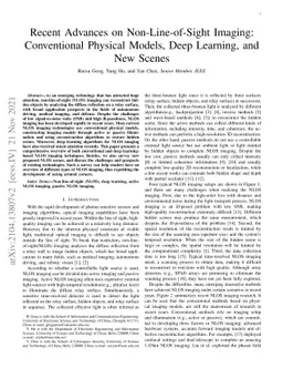 Recent Advances on Non-Line-of-Sight Imaging: Conventional Physical
  Models, Deep Learning, and New Scenes