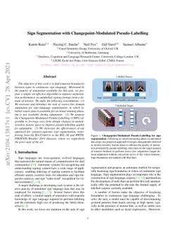 Sign Segmentation with Changepoint-Modulated Pseudo-Labelling