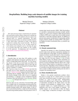 DeepSatData: Building large scale datasets of satellite images for
  training machine learning models
