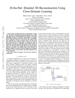D-OccNet: Detailed 3D Reconstruction Using Cross-Domain Learning