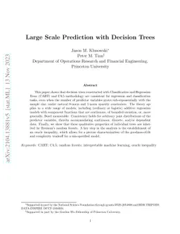 Large Scale Prediction with Decision Trees