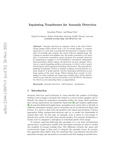 Inpainting Transformer for Anomaly Detection
