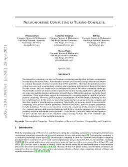 Neuromorphic Computing is Turing-Complete