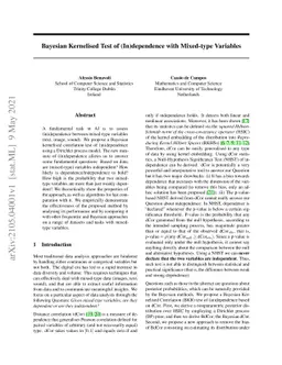Bayesian Kernelised Test of (In)dependence with Mixed-type Variables