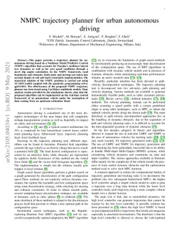 NMPC trajectory planner for urban autonomous driving