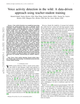 Voice activity detection in the wild: A data-driven approach using
  teacher-student training
