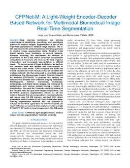 CFPNet-M: A Light-Weight Encoder-Decoder Based Network for Multimodal
  Biomedical Image Real-Time Segmentation