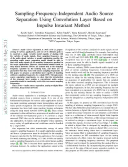 Sampling-Frequency-Independent Audio Source Separation Using Convolution
  Layer Based on Impulse Invariant Method