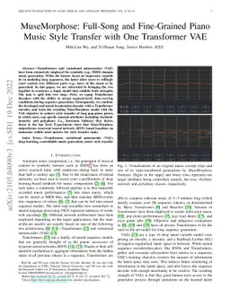MuseMorphose: Full-Song and Fine-Grained Piano Music Style Transfer with
  One Transformer VAE