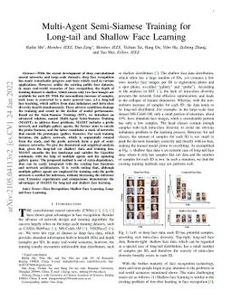 Multi-Agent Semi-Siamese Training for Long-tail and Shallow Face
  Learning
