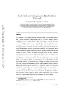 MASS: Multi-task Anthropomorphic Speech Synthesis Framework