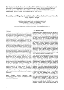 Examining and Mitigating Kernel Saturation in Convolutional Neural
  Networks using Negative Images