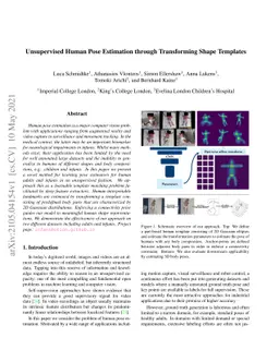 Unsupervised Human Pose Estimation through Transforming Shape Templates