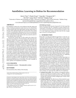 AutoDebias: Learning to Debias for Recommendation