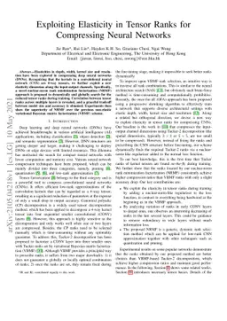 Exploiting Elasticity in Tensor Ranks for Compressing Neural Networks