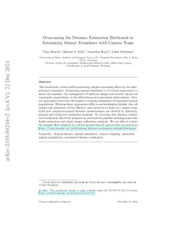Overcoming the Distance Estimation Bottleneck in Estimating Animal
  Abundance with Camera Traps