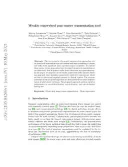 Weakly supervised pan-cancer segmentation tool