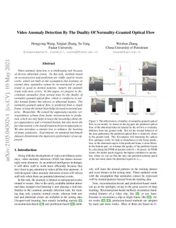 Video Anomaly Detection By The Duality Of Normality-Granted Optical Flow