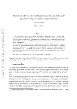 Statistical inference for continuous-time locally stationary processes
  using stationary approximations