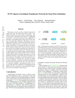 SCTN: Sparse Convolution-Transformer Network for Scene Flow Estimation