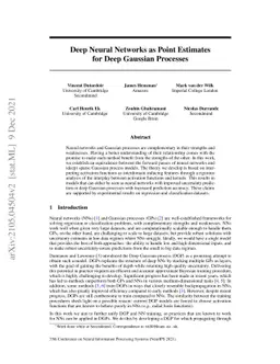 Deep Neural Networks as Point Estimates for Deep Gaussian Processes