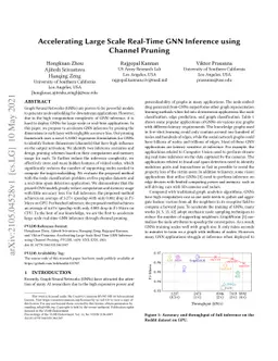 Accelerating Large Scale Real-Time GNN Inference using Channel Pruning