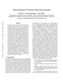 Improving Fairness of AI Systems with Lossless De-biasing