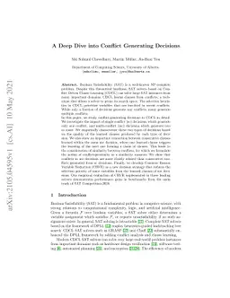 A Deep Dive into Conflict Generating Decisions