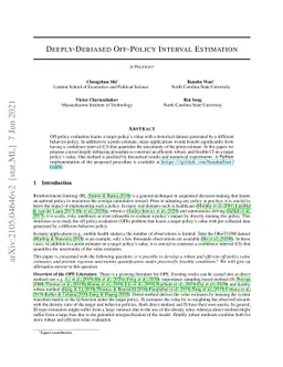 Deeply-Debiased Off-Policy Interval Estimation