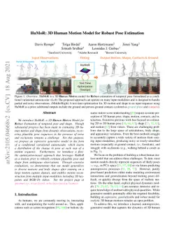 HuMoR: 3D Human Motion Model for Robust Pose Estimation