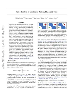 Value Iteration in Continuous Actions, States and Time
