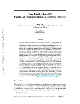 Deep Bandits Show-Off: Simple and Efficient Exploration with Deep
  Networks