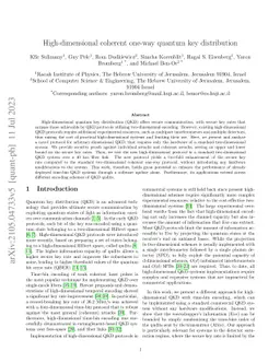 High-dimensional coherent one-way quantum key distribution