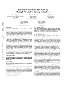 Scalable Personalised Item Ranking through Parametric Density Estimation