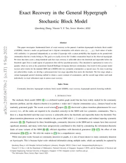 Exact Recovery in the General Hypergraph Stochastic Block Model
