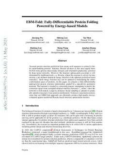 EBM-Fold: Fully-Differentiable Protein Folding Powered by Energy-based
  Models