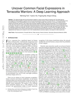 Uncover Common Facial Expressions in Terracotta Warriors: A Deep
  Learning Approach