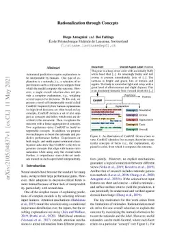 Rationalization through Concepts