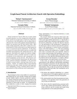 Graph-based Neural Architecture Search with Operation Embeddings