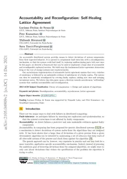 Accountability and Reconfiguration: Self-Healing Lattice Agreement