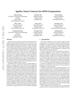 Agatha: Smart Contract for DNN Computation