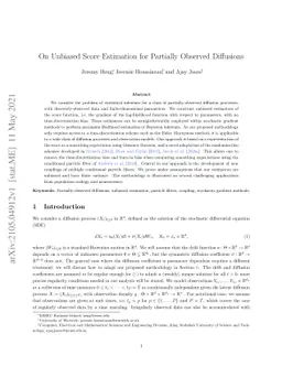 On Unbiased Score Estimation for Partially Observed Diffusions